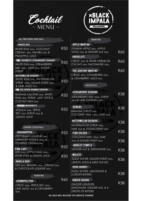 Cocktail Menu 2